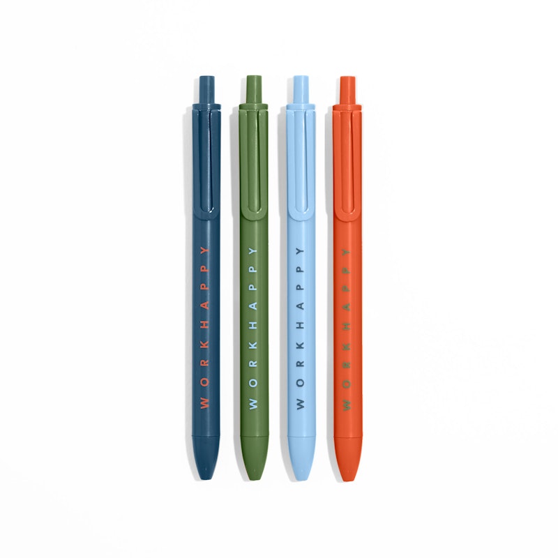 Assorted Work Happy Retractable Gel Luxe Pens, Set of 4,,hi-res image number 1.0