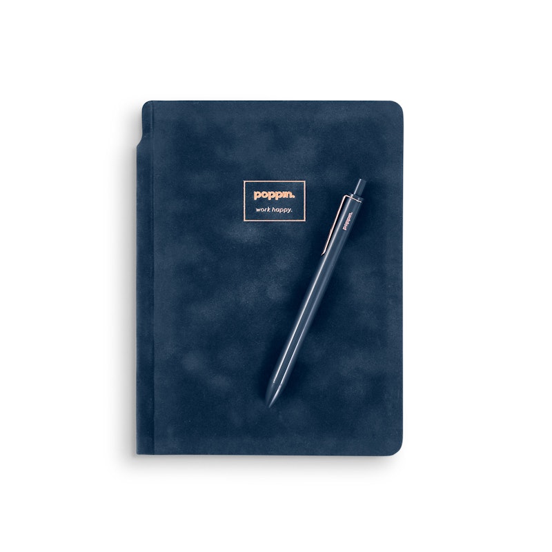 Storm Blue Velvet Sidekick Notebook + Pen,Storm,hi-res image number 2