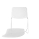 White Key Side Chair with Gray Seat Pad,White,hi-res