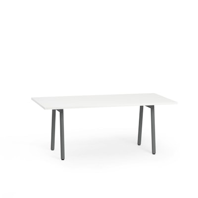 Series A Conference Table, White, 72x30", Charcoal Legs,White,hi-res