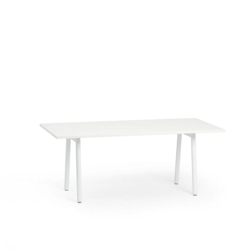 Series A Conference Table, White, 72x30", White Legs,White,hi-res image number 2
