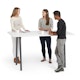 Series A Standing Table, White, 72x30", Charcoal Legs,White,hi-res