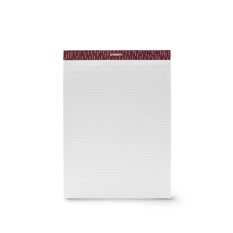 Poppin 108240 50 Sheets Ruled Notepads - Teal & Wine - 9 x 12.5 - 2 ct