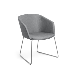 Gray Pitch Sled Chair