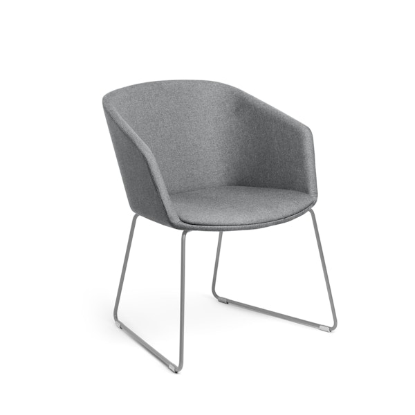 Gray Pitch Sled Chair,Gray,hi-res