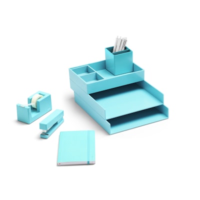 Poppin The Get-It-Together Small Desk Organizer 4 x 6.5 x 7.25 Blush