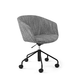 Black Pitch Meeting Chair, Chord Upholstery,Black,hi-res