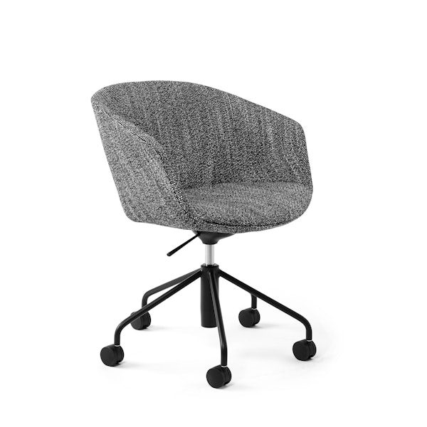 Black Pitch Meeting Chair, Chord Upholstery,Black,hi-res