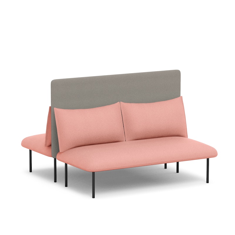 Blush + Gray QT Adaptable Back to Back Lounge Sofa,Blush,hi-res image number 1