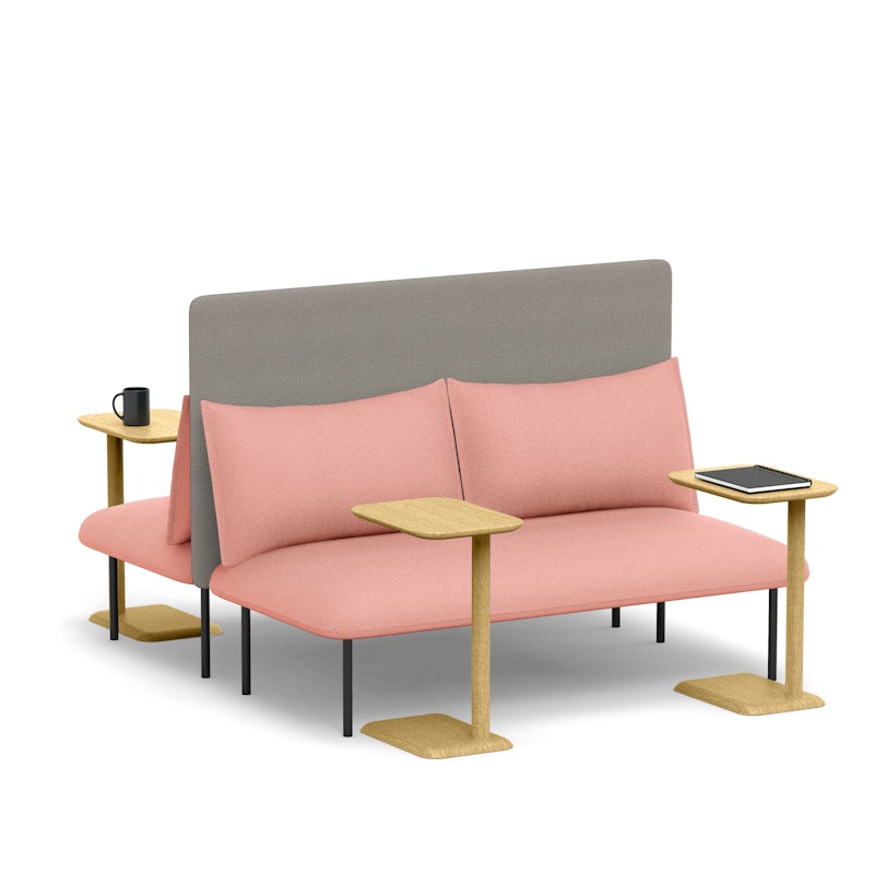 Blush + Gray QT Adaptable Back to Back Lounge Sofa,Blush,hi-res image number 3
