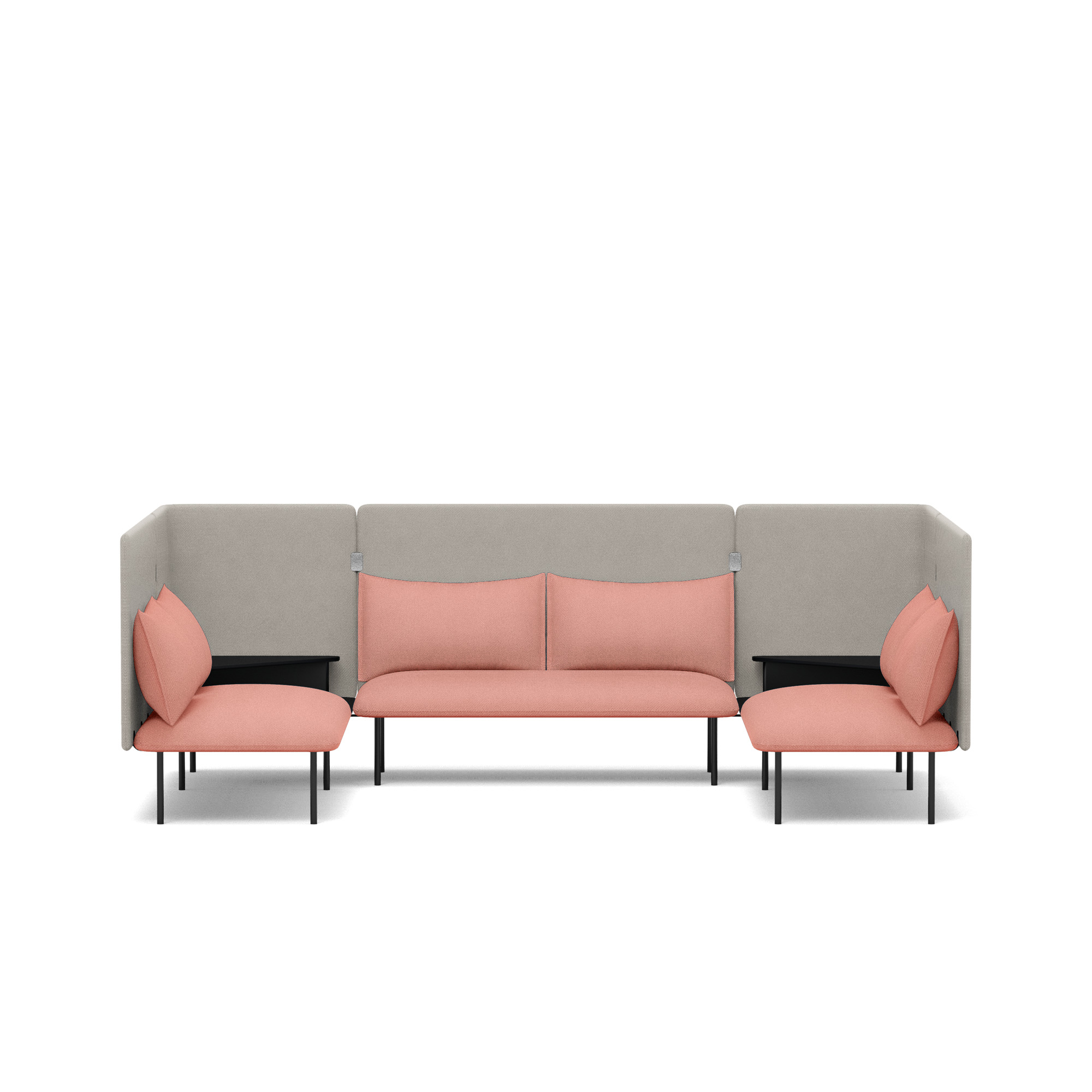 Blush + Gray QT Adaptable Collab Lounge Sofa,Blush,hi-res