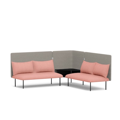 Blush + Gray QT Adaptable Corner Lounge Sofa