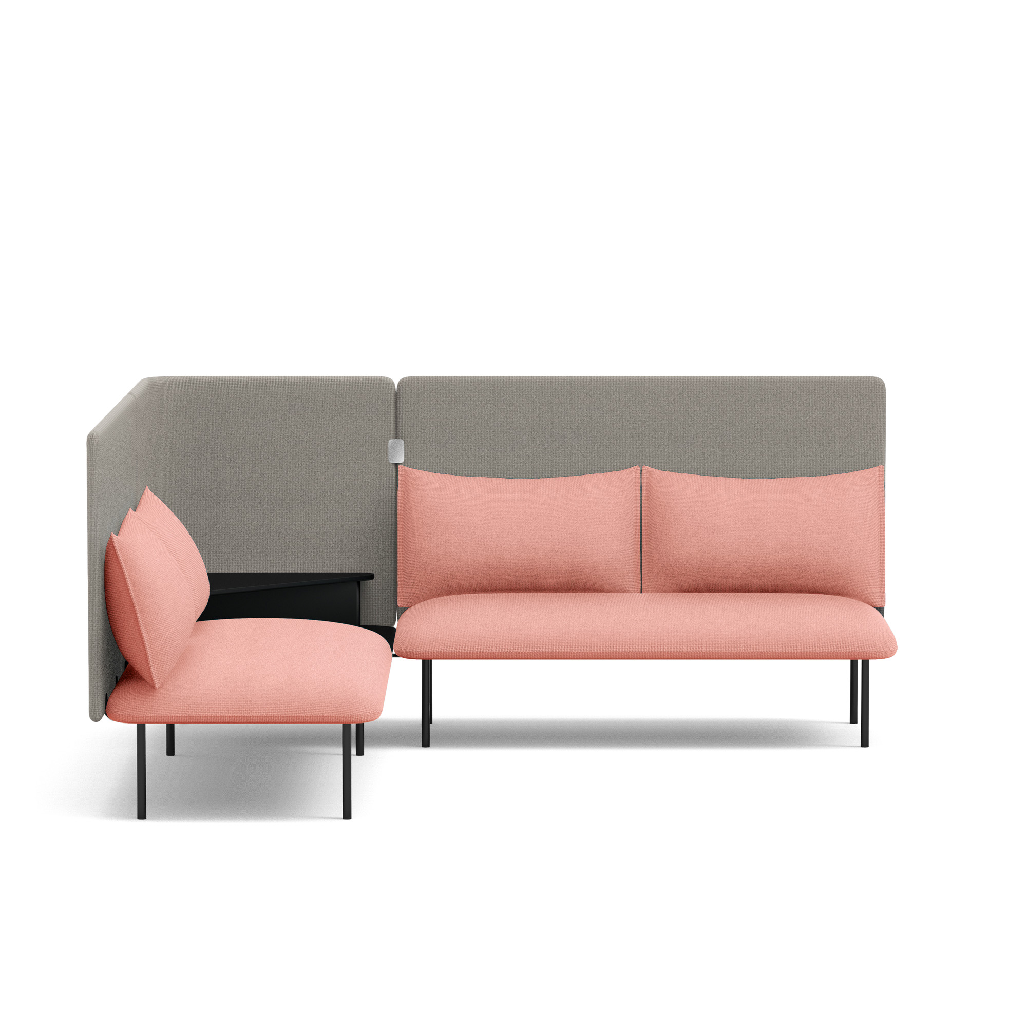 Blush + Gray QT Adaptable Corner Lounge Sofa,Blush,hi-res