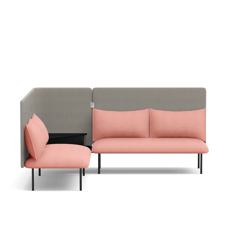 Blush + Gray QT Adaptable Corner Lounge Sofa,Blush,hi-res image number 1.0