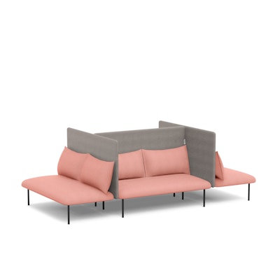 Blush + Gray QT Adaptable Focus Lounge Sofa