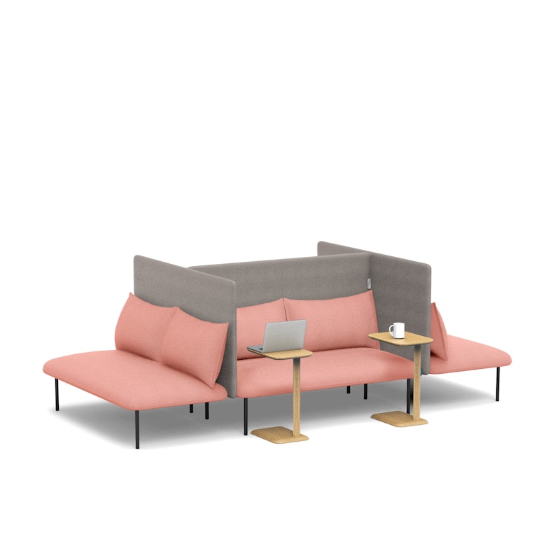 Blush + Gray QT Adaptable Focus Lounge Sofa,Blush,hi-res image number 2.0