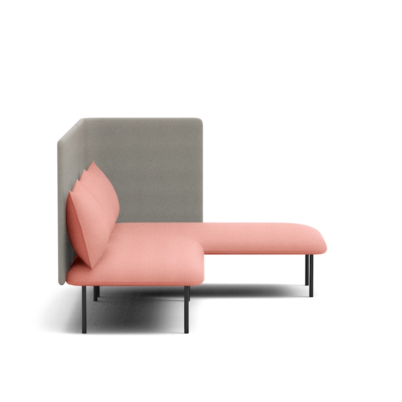 Blush + Gray QT Adaptable Lounge Sofa + Right Chaise,Blush,hi-res image number 4