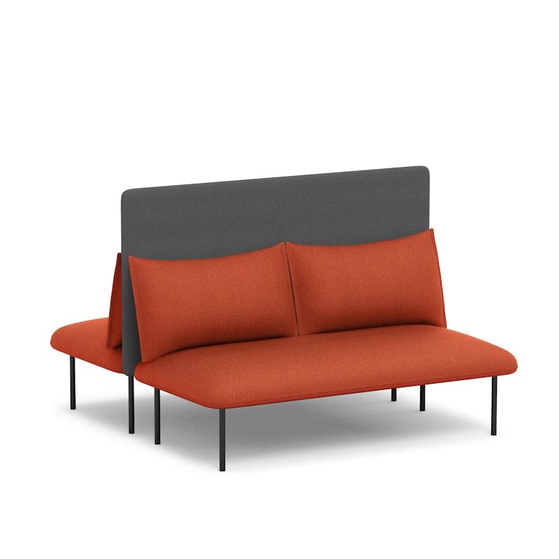 Brick + Dark Gray QT Adaptable Back to Back Lounge Sofa,Brick,hi-res image number 0.0