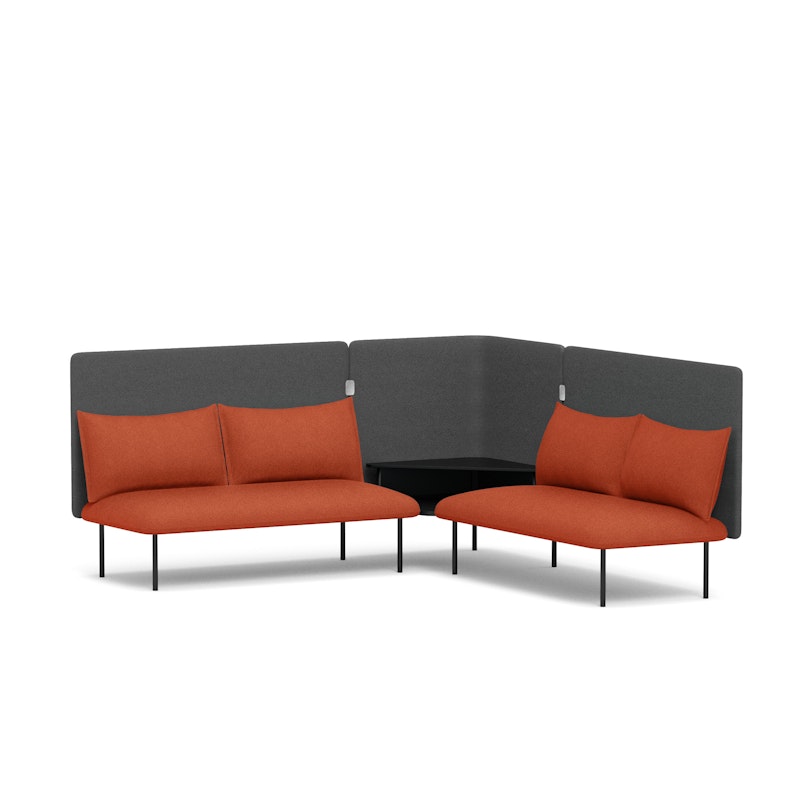 Brick + Dark Gray QT Adaptable Corner Lounge Sofa,Brick,hi-res image number 1