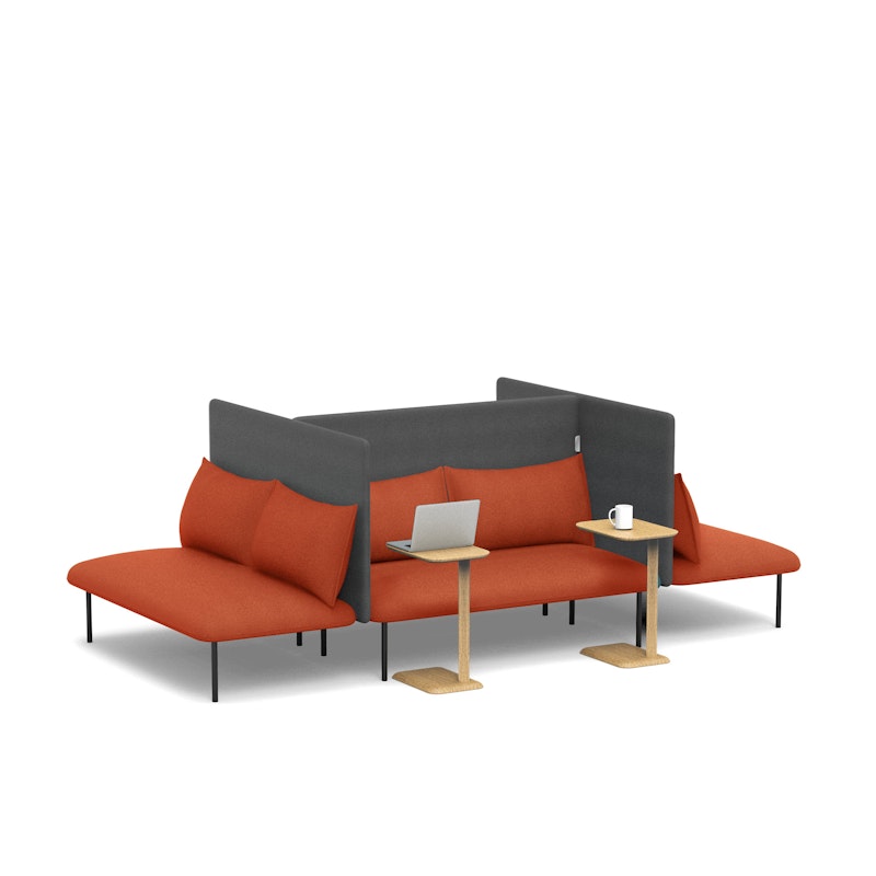 Brick + Dark Gray QT Adaptable Focus Lounge Sofa,Brick,hi-res image number 2.0
