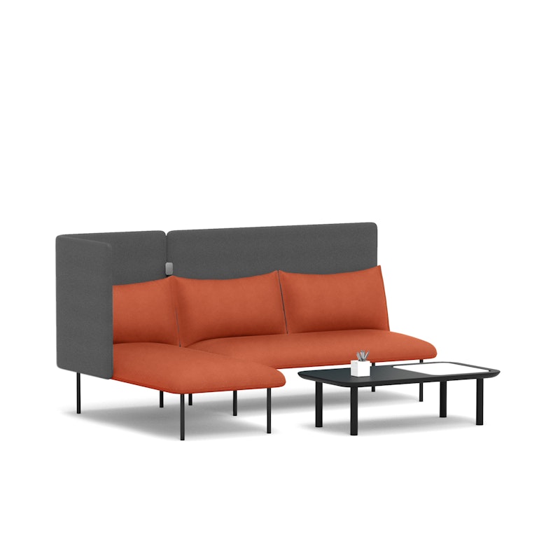 Brick + Dark Gray QT Adaptable Lounge Sofa + Left Chaise,Brick,hi-res image number 3