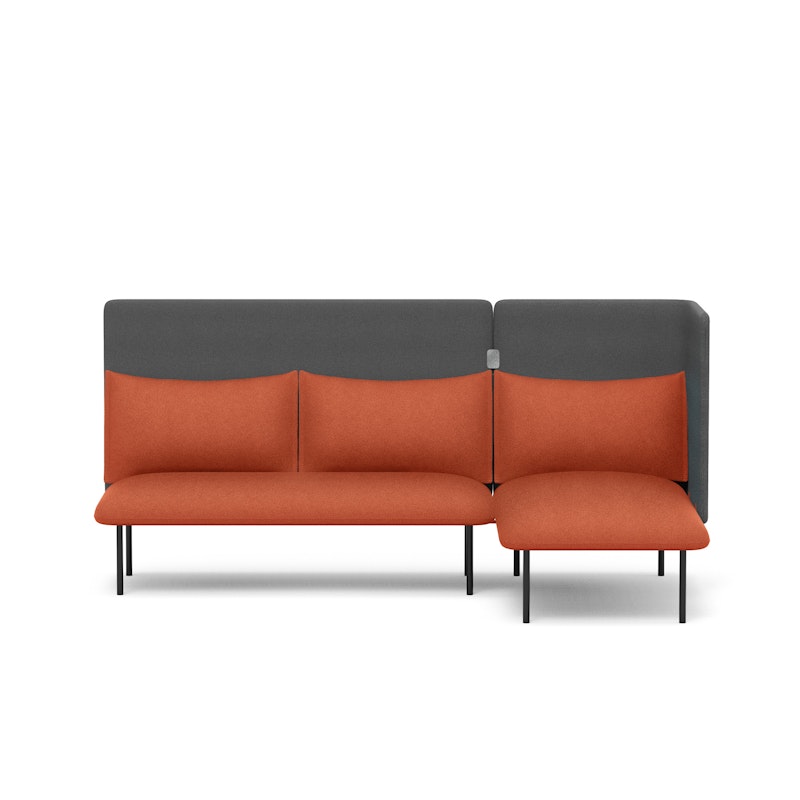 Brick + Dark Gray QT Adaptable Lounge Sofa + Right Chaise,Brick,hi-res image number 2