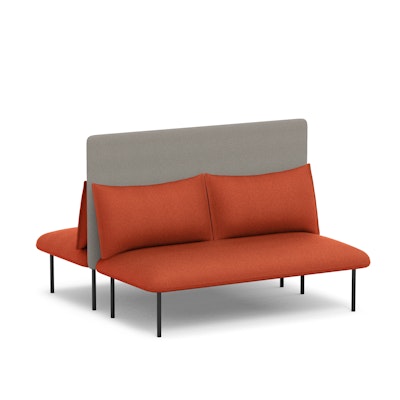 Brick + Gray QT Adaptable Back to Back Lounge Sofa
