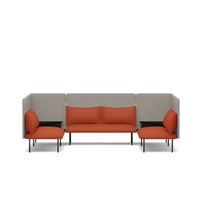 Brick + Gray QT Adaptable Collab Lounge Sofa,Brick,hi-res