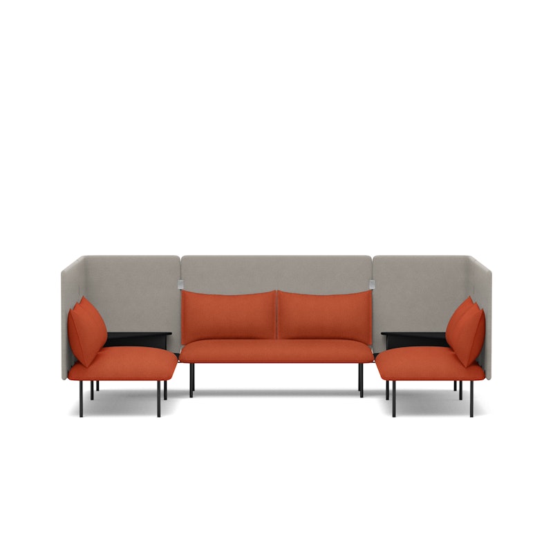 Brick + Gray QT Adaptable Collab Lounge Sofa,Brick,hi-res image number 1.0