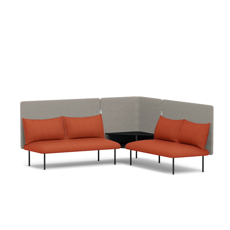 Brick + Gray QT Adaptable Corner Lounge Sofa,Brick,hi-res image number 0.0