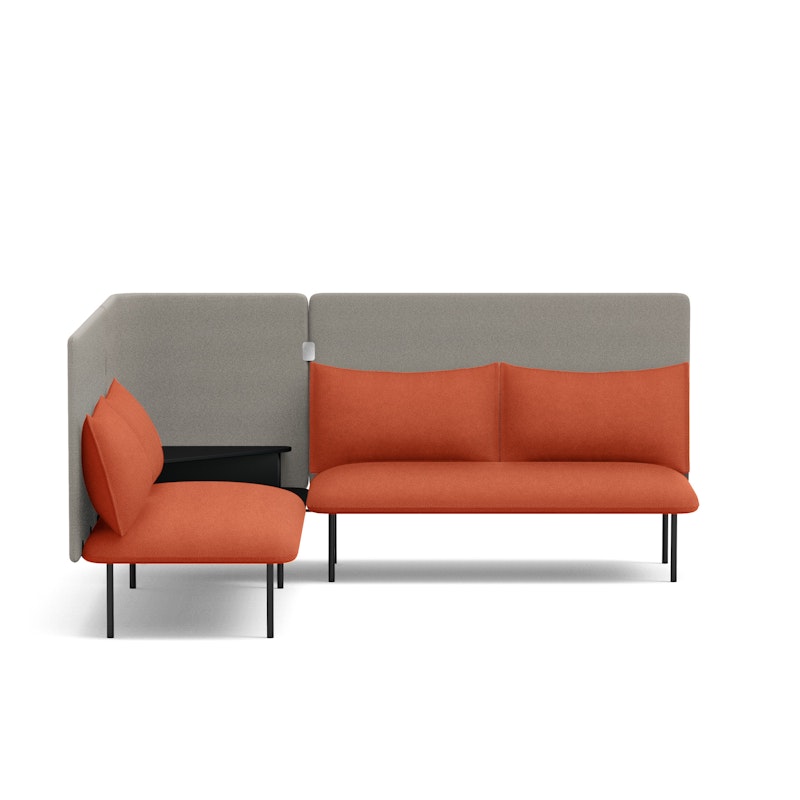 Brick + Gray QT Adaptable Corner Lounge Sofa,Brick,hi-res image number 1.0