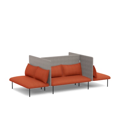 Brick + Gray QT Adaptable Focus Lounge Sofa