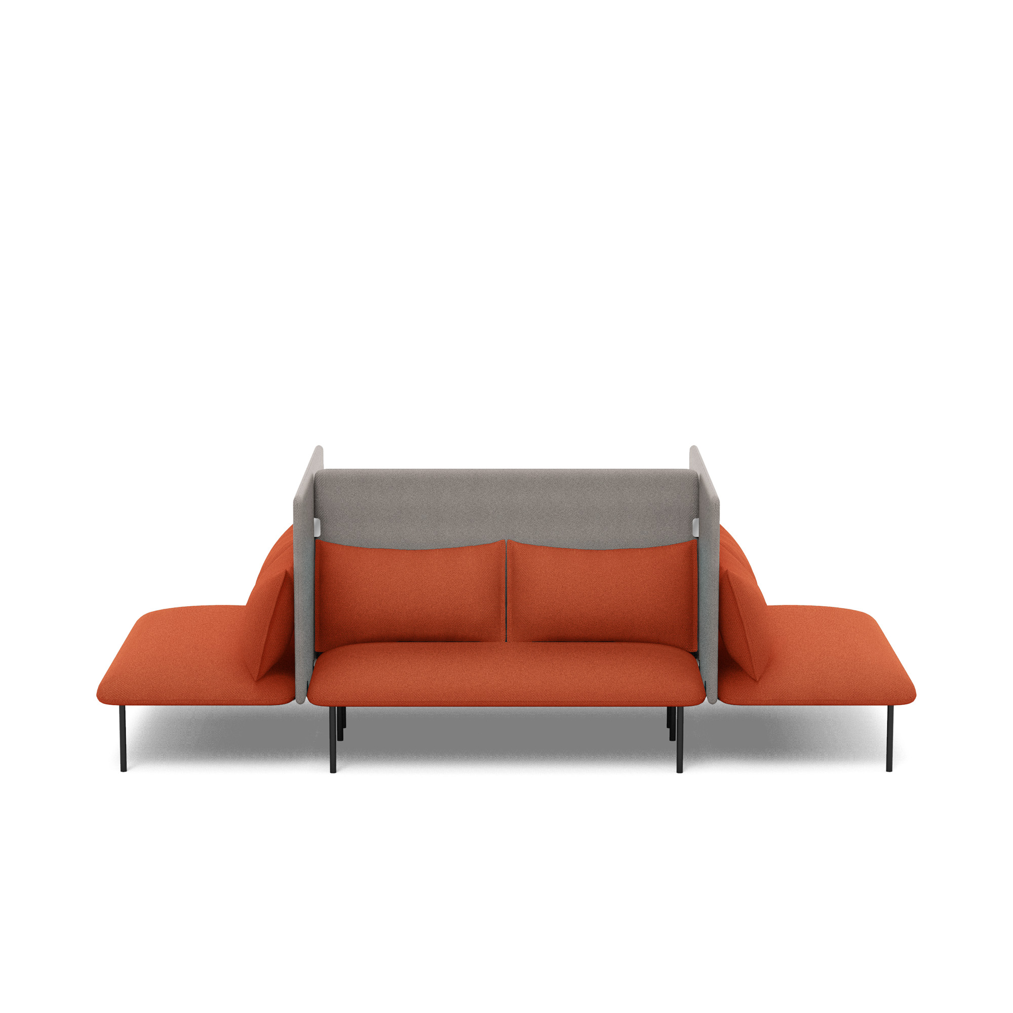 Brick + Gray QT Adaptable Focus Lounge Sofa,Brick,hi-res