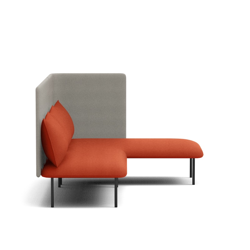 Brick + Gray QT Adaptable Lounge Sofa + Right Chaise,Brick,hi-res image number 3.0