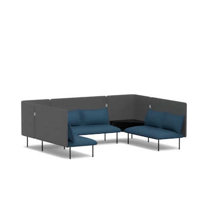 Dark Blue + Dark Gray QT Adaptable Collab Lounge Sofa