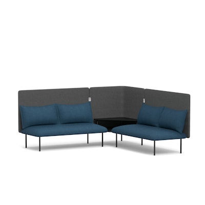 Dark Blue + Dark Gray QT Adaptable Corner Lounge Sofa