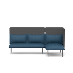 Dark Blue + Dark Gray QT Adaptable Lounge Sofa + Right Chaise,Dark Blue,hi-res