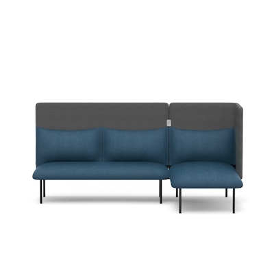 Dark Blue + Dark Gray QT Adaptable Lounge Sofa + Right Chaise,Dark Blue,hi-res