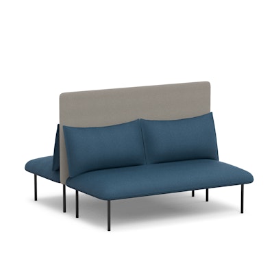 Dark Blue + Gray QT Adaptable Back to Back Lounge Sofa
