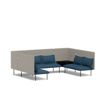 Dark Blue + Gray QT Adaptable Collab Lounge Sofa