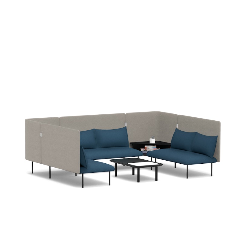 Dark Blue + Gray QT Adaptable Collab Lounge Sofa,Dark Blue,hi-res image number 3