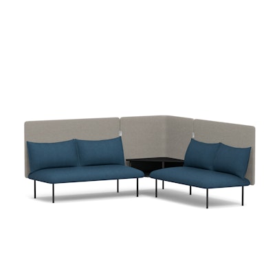 Dark Blue + Gray QT Adaptable Corner Lounge Sofa