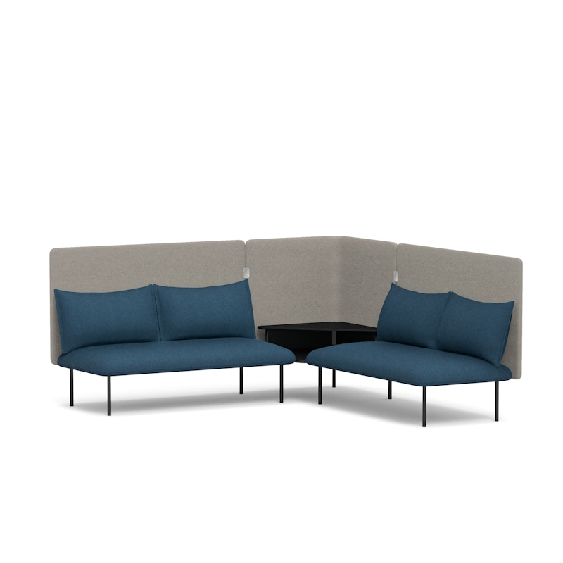 Dark Blue + Gray QT Adaptable Corner Lounge Sofa,Dark Blue,hi-res image number 0.0