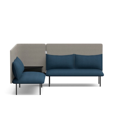 Dark Blue + Gray QT Adaptable Corner Lounge Sofa,Dark Blue,hi-res