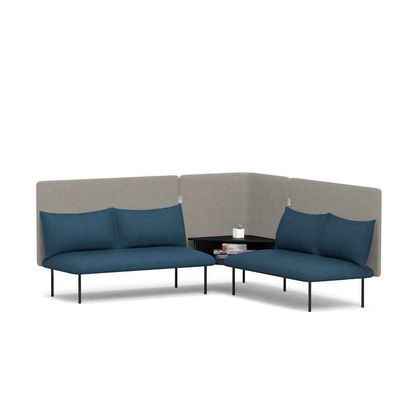 Dark Blue + Gray QT Adaptable Corner Lounge Sofa,Dark Blue,hi-res image number 3