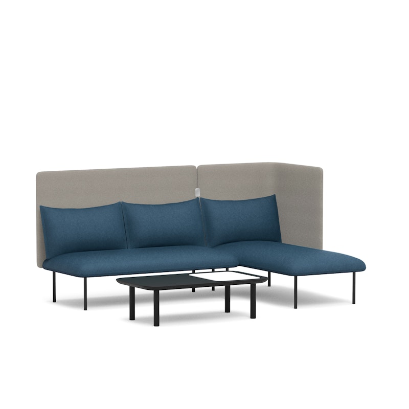 Dark Blue + Gray QT Adaptable Lounge Sofa + Right Chaise,Dark Blue,hi-res image number 2.0