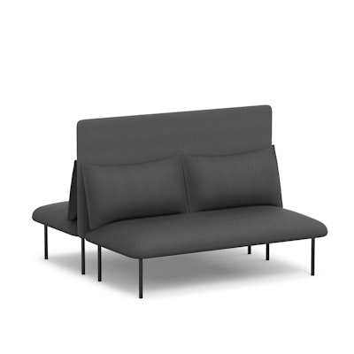 Dark Gray QT Adaptable Back to Back Lounge Sofa