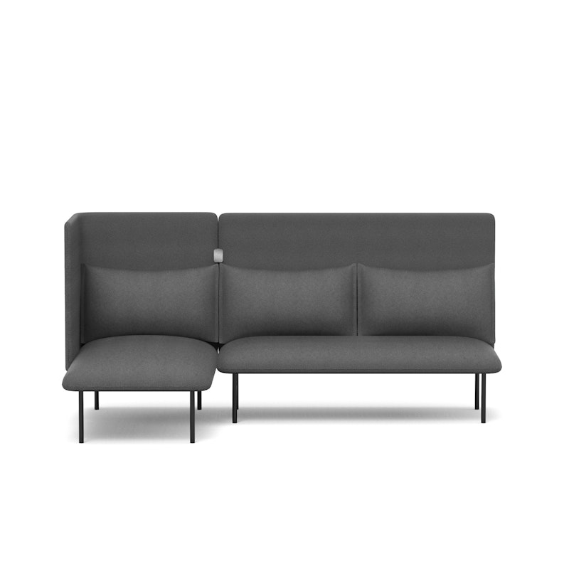 Dark Gray QT Adaptable Lounge Sofa + Left Chaise,Dark Gray,hi-res image number 1.0