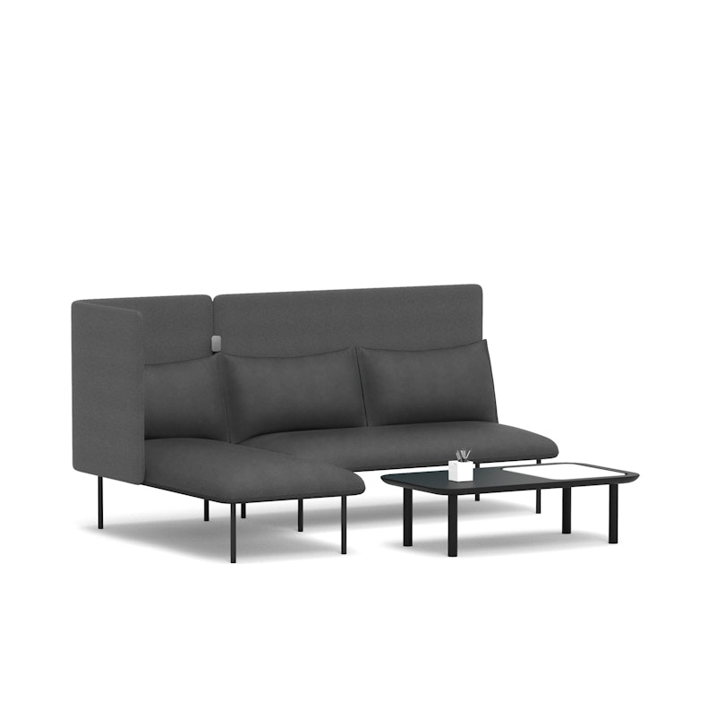 Dark Gray QT Adaptable Lounge Sofa + Left Chaise,Dark Gray,hi-res image number 2.0