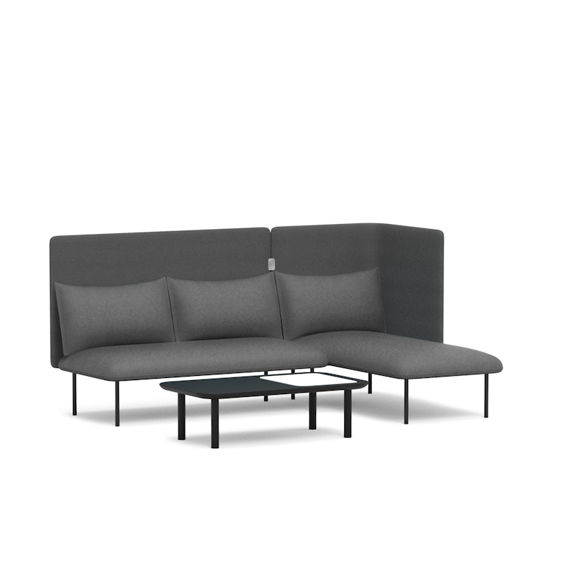 Dark Gray QT Adaptable Lounge Sofa + Right Chaise,Dark Gray,hi-res image number 3